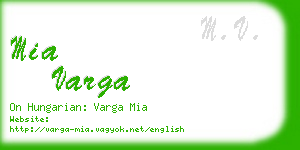 mia varga business card